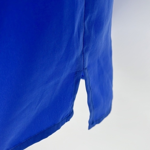 Laundry by Shelli Segal Cobalt Blue Long Sleeve Button-Front Dress Womens Size 6 - Picture 4 of 10